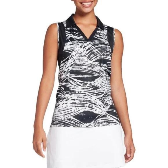 Slazenger Tops - NWT Slazenger Women's Marble Pin Tuck Sleeveless Golf Polo